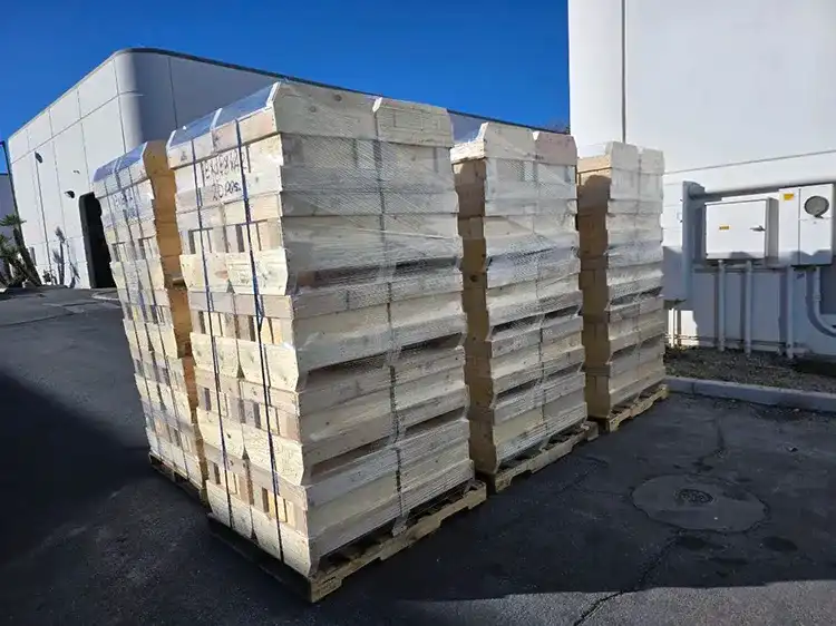 Warehouse team building a crate