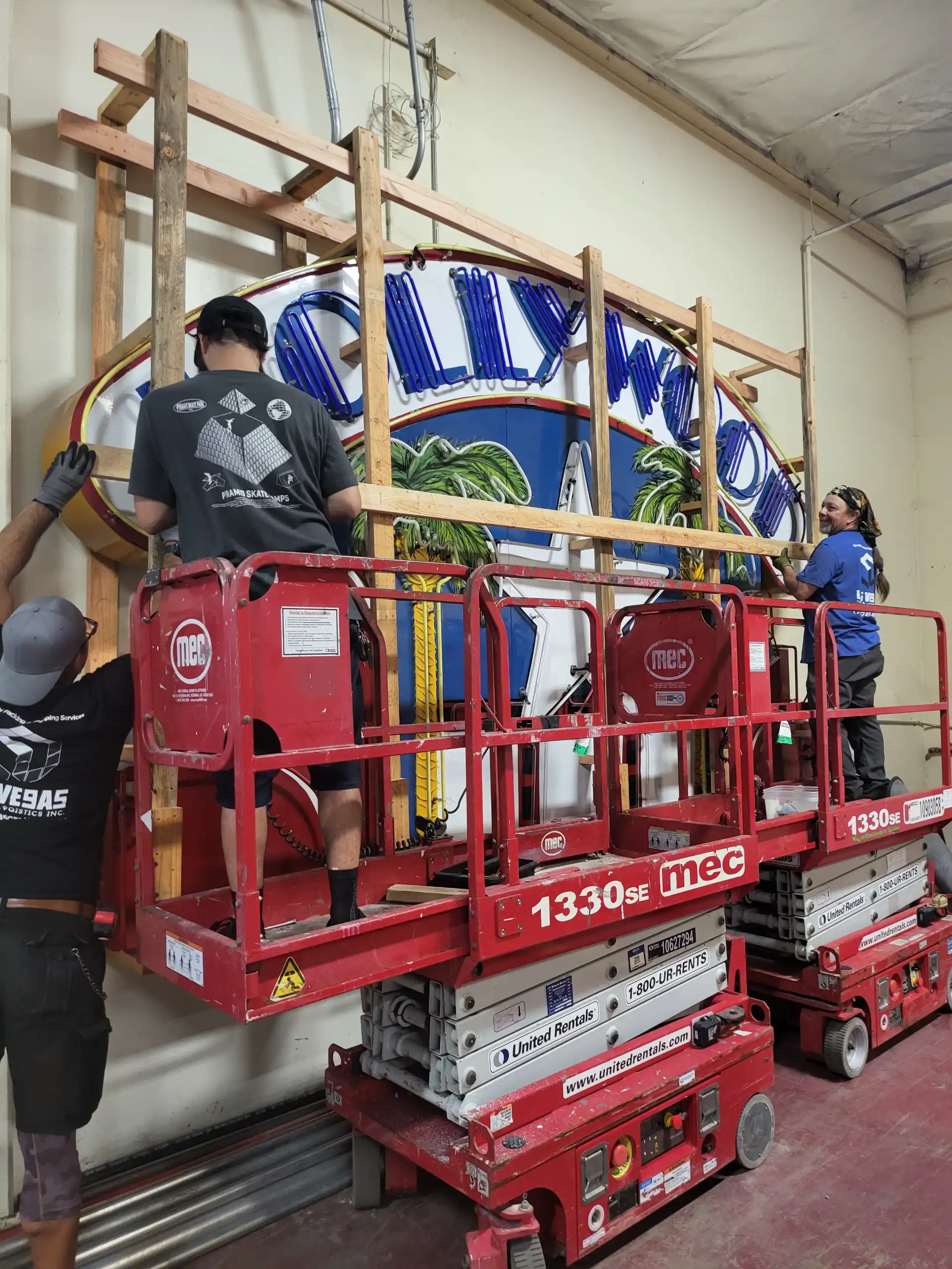 On-site crating by the Las Vegas Crating & Logistics Los Angeles team